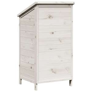 Zahradní shed Bílá 59 x 56 x 113,5 cm Masivní jedlové dřevo - obrázek 7