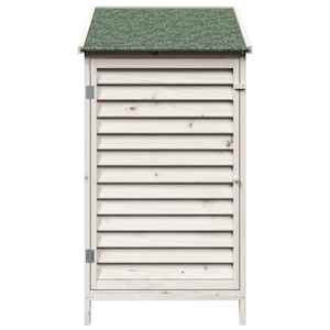 Zahradní shed Bílá 59 x 56 x 113,5 cm Masivní jedlové dřevo - obrázek 5