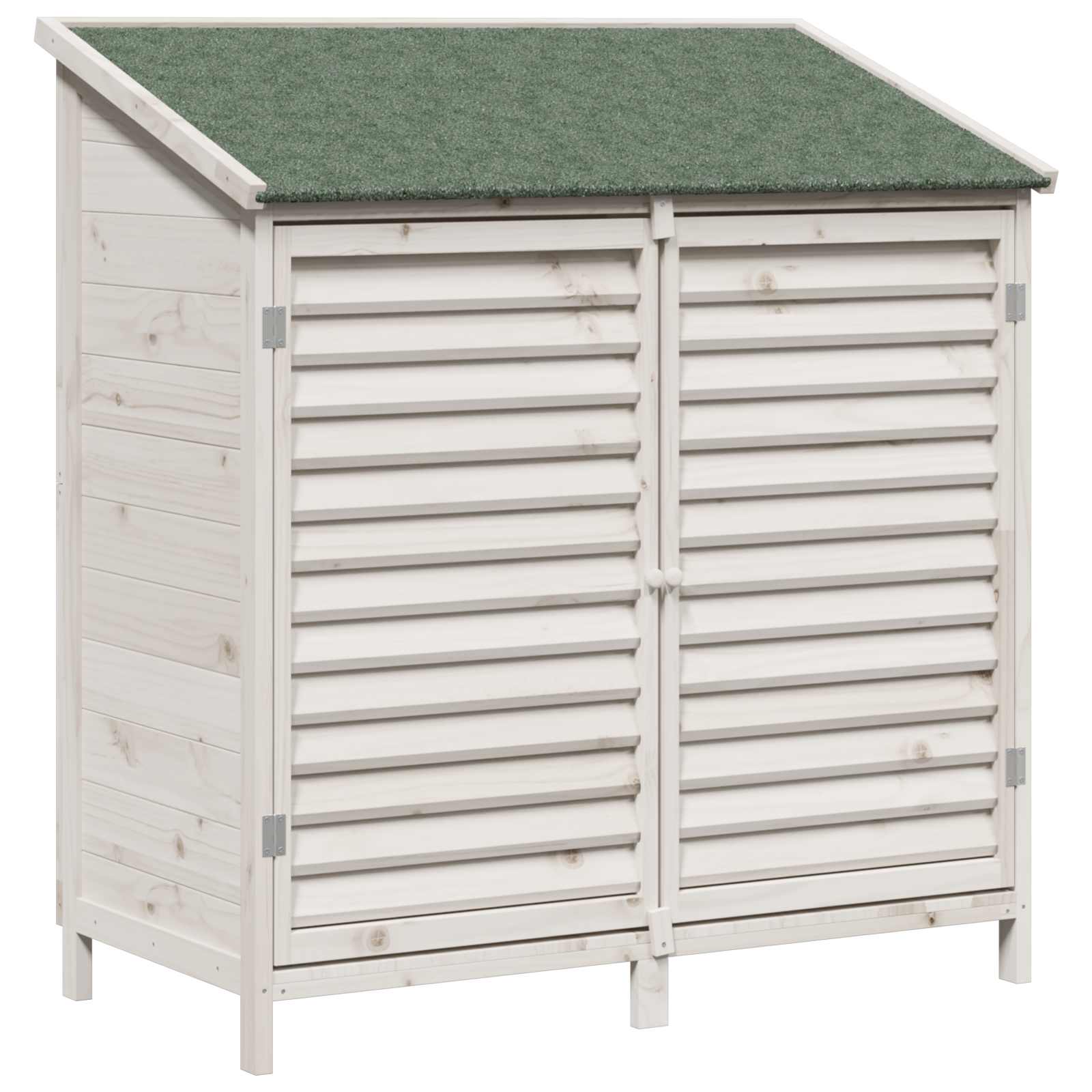Tuinschuur Wit 106 x 56 x 113,5 cm Massief Vurenhout image 2