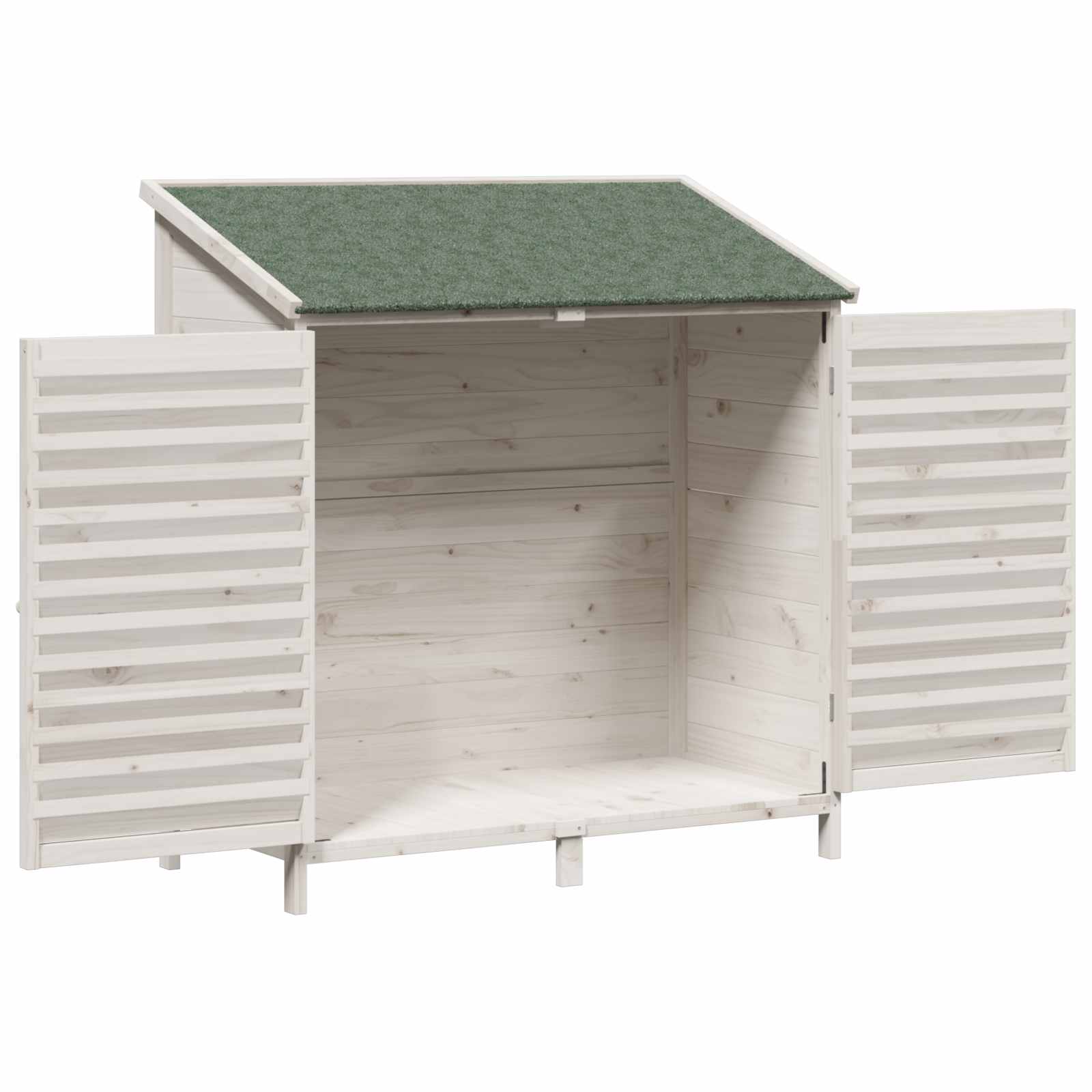 Tuinschuur Wit 106 x 56 x 113,5 cm Massief Vurenhout image 4