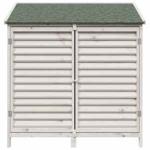 Zahradní shed Bílá 106 x 56 x 113,5 cm Masivní jedlové dřevo - obrázek 5