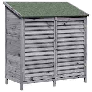 Zahradní shed Šedá 106 x 56 x 113,5 cm Masivní jedlové dřevo - obrázek 2