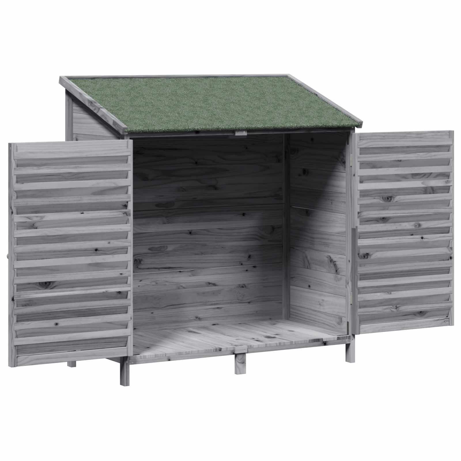 Tuinschuur Grijs 106 x 56 x 113,5 cm Massief Vurenhout image 4