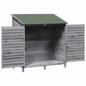 Zahradní shed Šedá 106 x 56 x 113,5 cm Masivní jedlové dřevo - obrázek 4