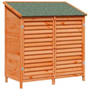 vidaXL Aiashed katusega Pruun 106 x 56 x 113,5 cm Tugev kuusepuit