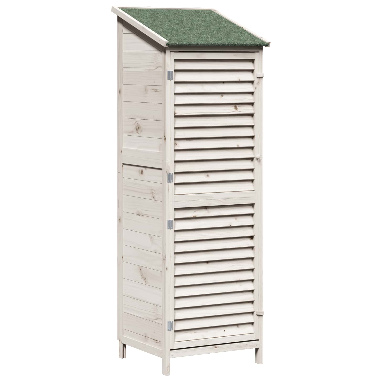 Tuinschuur Wit 59 x 56 x 176 cm Massief Vurenhout image 2