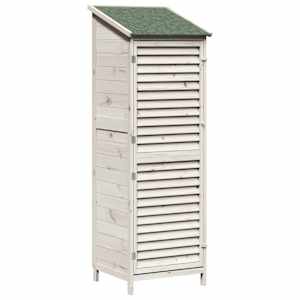 vidaXL Aiashed katusega Valge 59 x 56 x 176 cm Tugev kuusepuit
