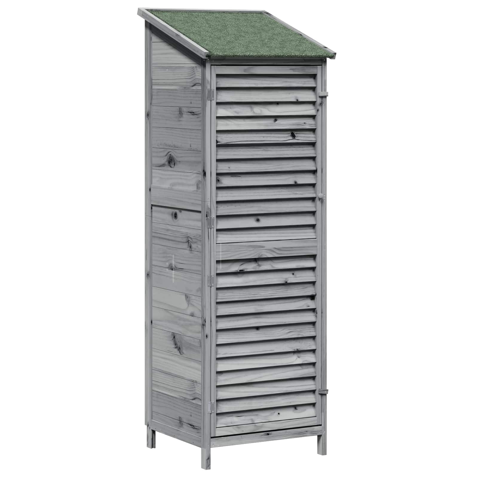Tuinschuur Grijs 59 x 56 x 176 cm Massief Vurenhout image 2