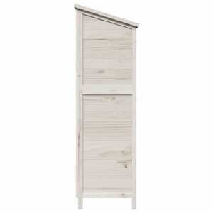 Zahradní shed Bílá 106 x 56 x 176,5 cm Masivní jedlové dřevo - obrázek 6
