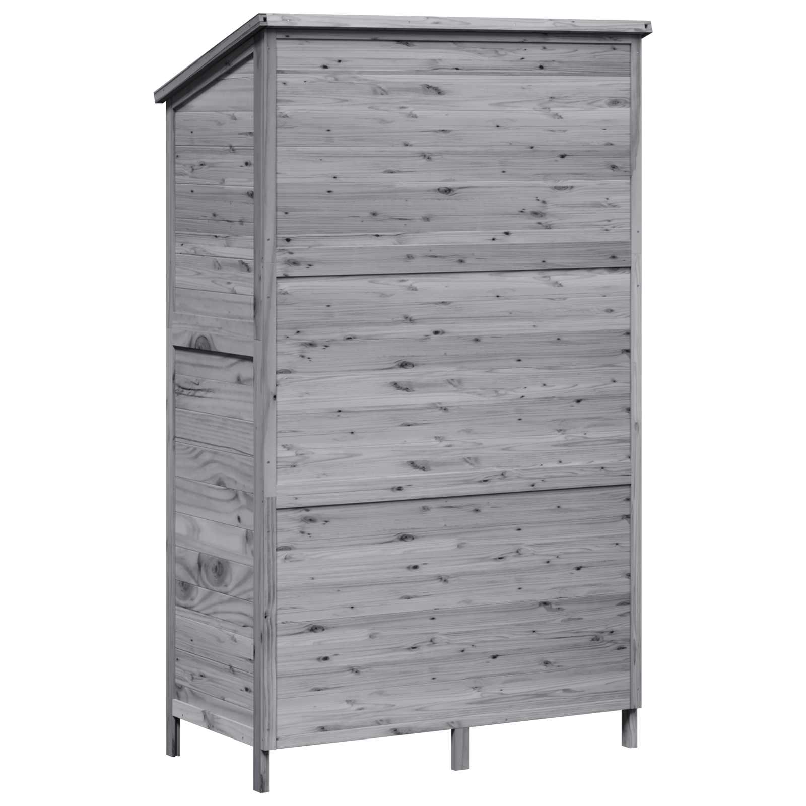 Tuinschuur Grijs 106 x 56 x 176,5 cm Massief Vurenhout image 7