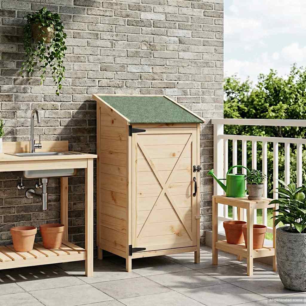 vidaXL Sălaș de grădină natural 59,5 x 56 x 113,5 cm Lemn prelucrat
