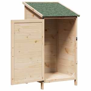 Zahradní shed Přírodní 59,5 x 56 x 113,5 cm Kompozitní dřevo - obrázek 4