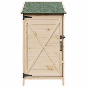Zahradní shed Přírodní 59,5 x 56 x 113,5 cm Kompozitní dřevo - obrázek 5