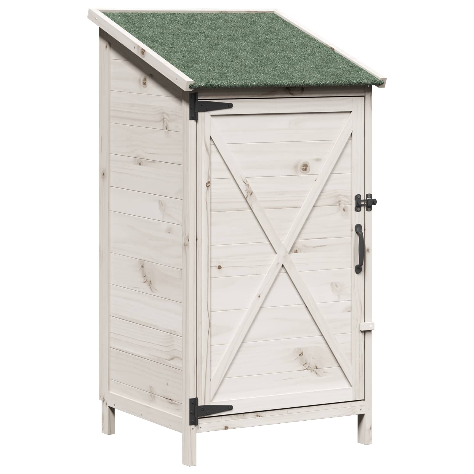 Tuinschuur Wit 59,5 x 56 x 113,5 cm Bewerkt hout image 2
