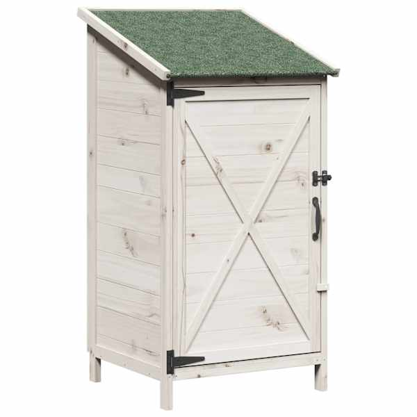 vidaXL Aiashed Valge 59,5 x 56 x 113,5 cm Tugev kuusepuit