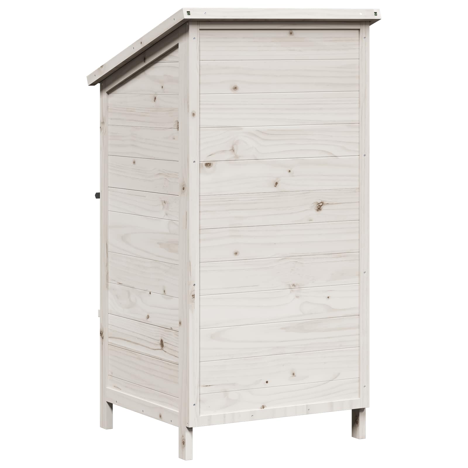 Tuinschuur Wit 59,5 x 56 x 113,5 cm Bewerkt hout image 7