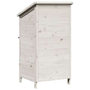 Zahradní shed Bílá 59,5 x 56 x 113,5 cm Masivní jedlové dřevo - obrázek 7