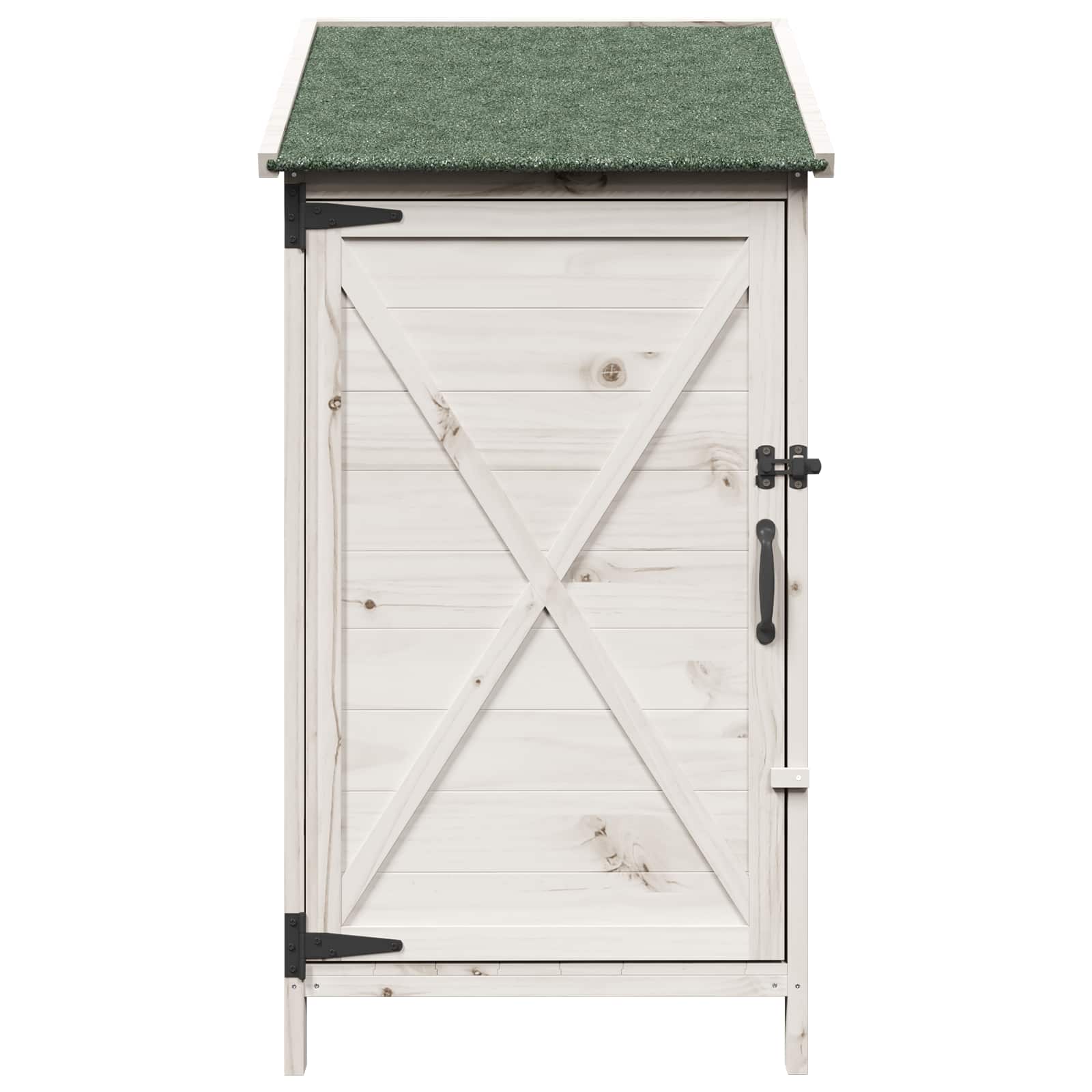 Tuinschuur Wit 59,5 x 56 x 113,5 cm Bewerkt hout image 5