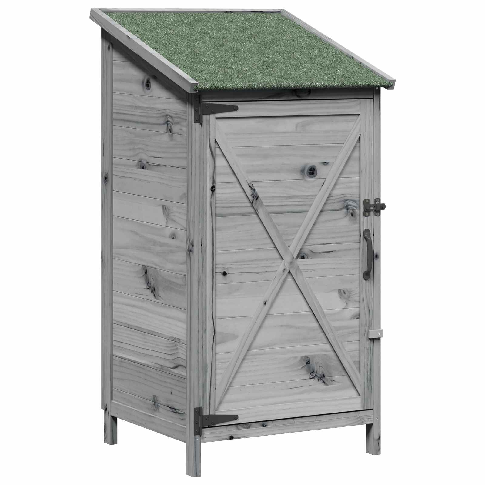 Tuinschuur Grijs 59,5 x 56 x 113,5 cm Bewerkt hout image 2