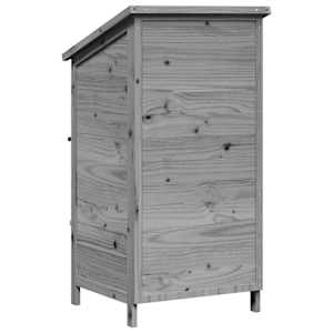 Zahradní shed Šedá 59,5 x 56 x 113,5 cm Kompozitní dřevo - obrázek 7