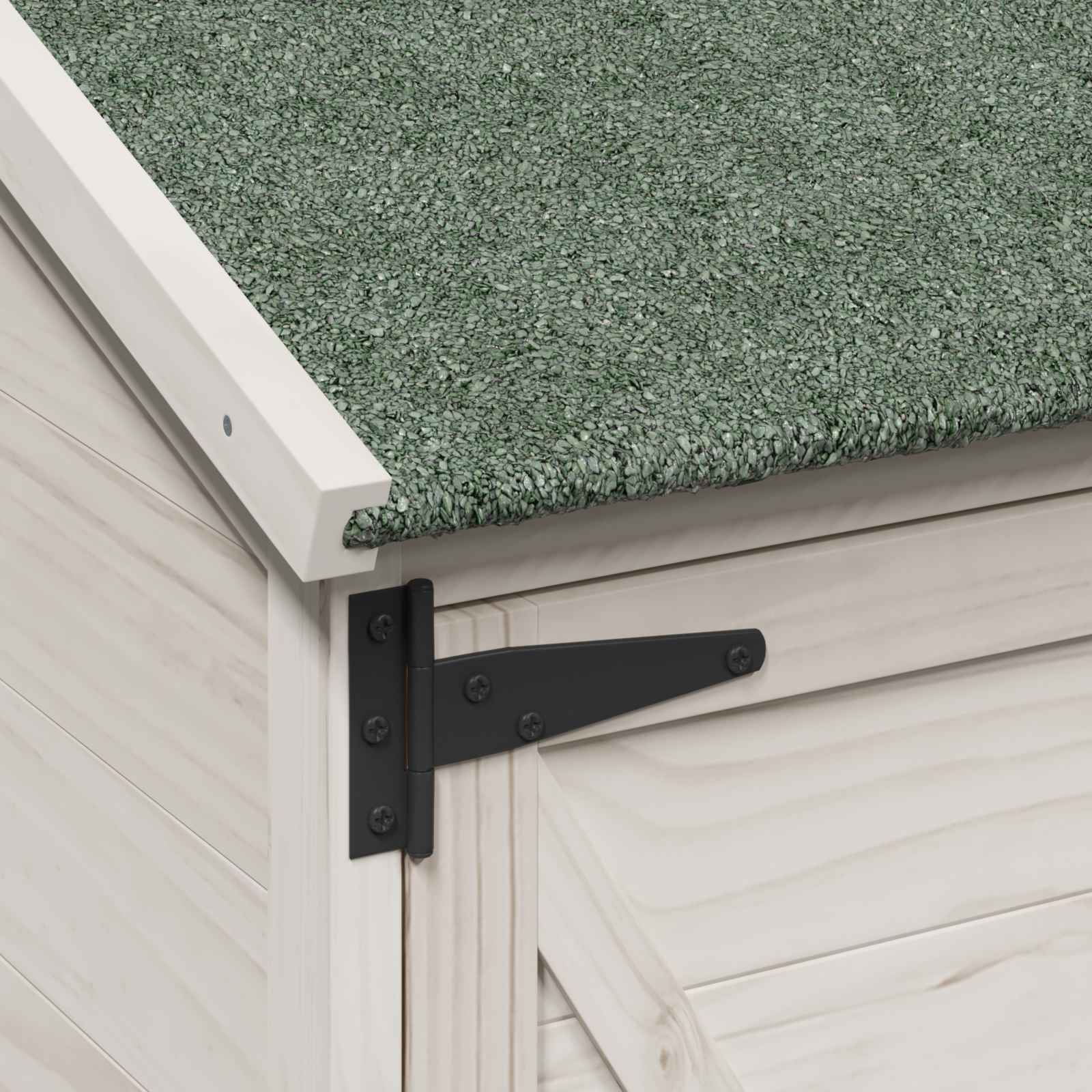 Tuinschuur Wit 106 x 56 x 113,5 cm Bewerkt hout image 8