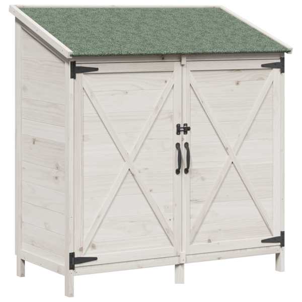 vidaXL Aiashed Valge 106 x 56 x 113,5 cm Tugev kuusepuit