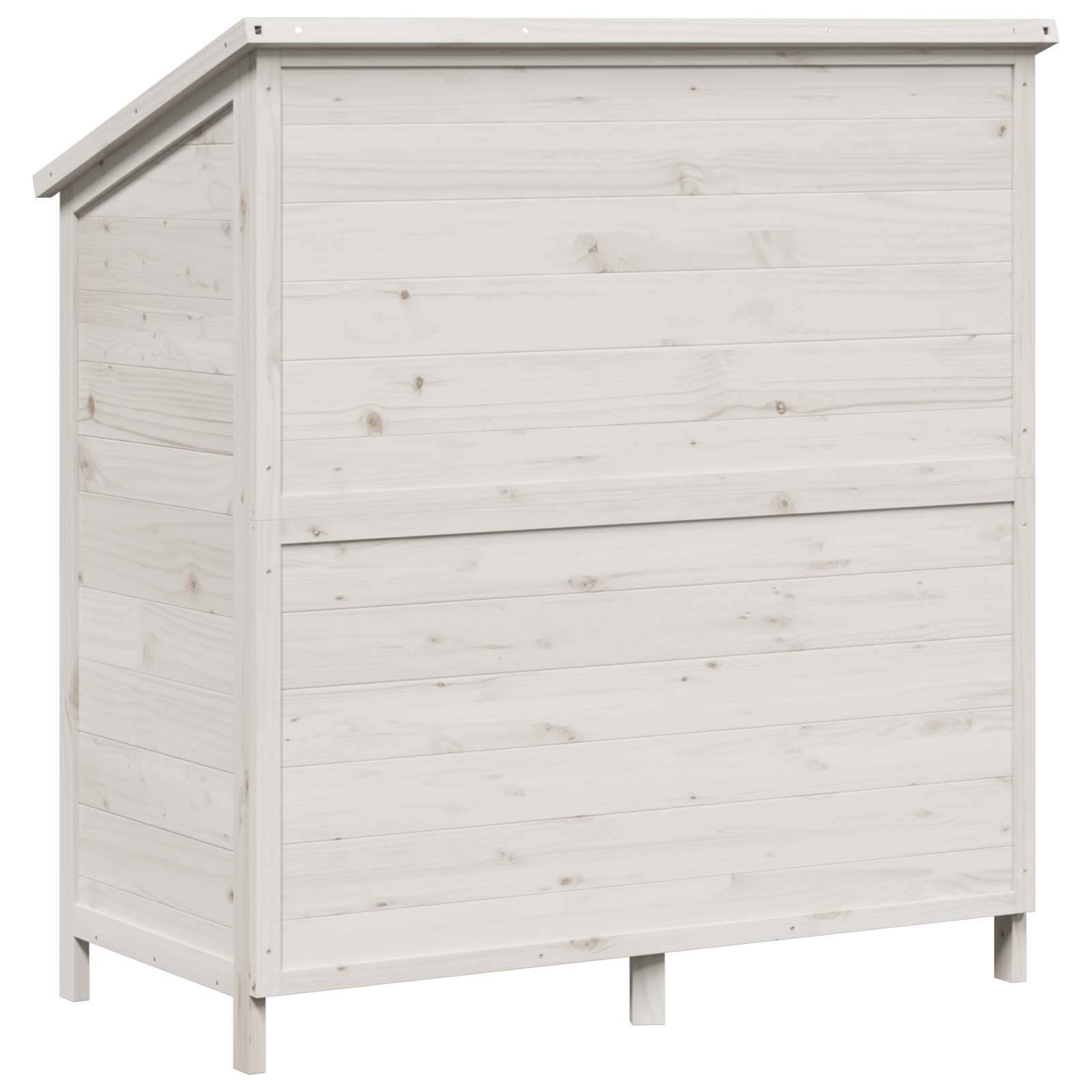 Tuinschuur Wit 106 x 56 x 113,5 cm Bewerkt hout image 7