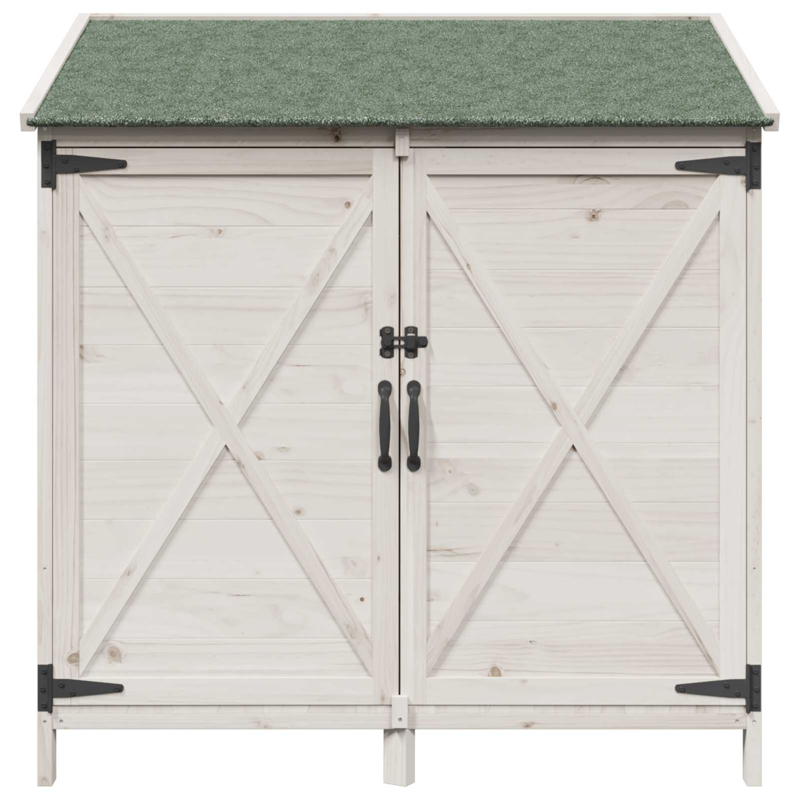 Tuinschuur Wit 106 x 56 x 113,5 cm Bewerkt hout image 5