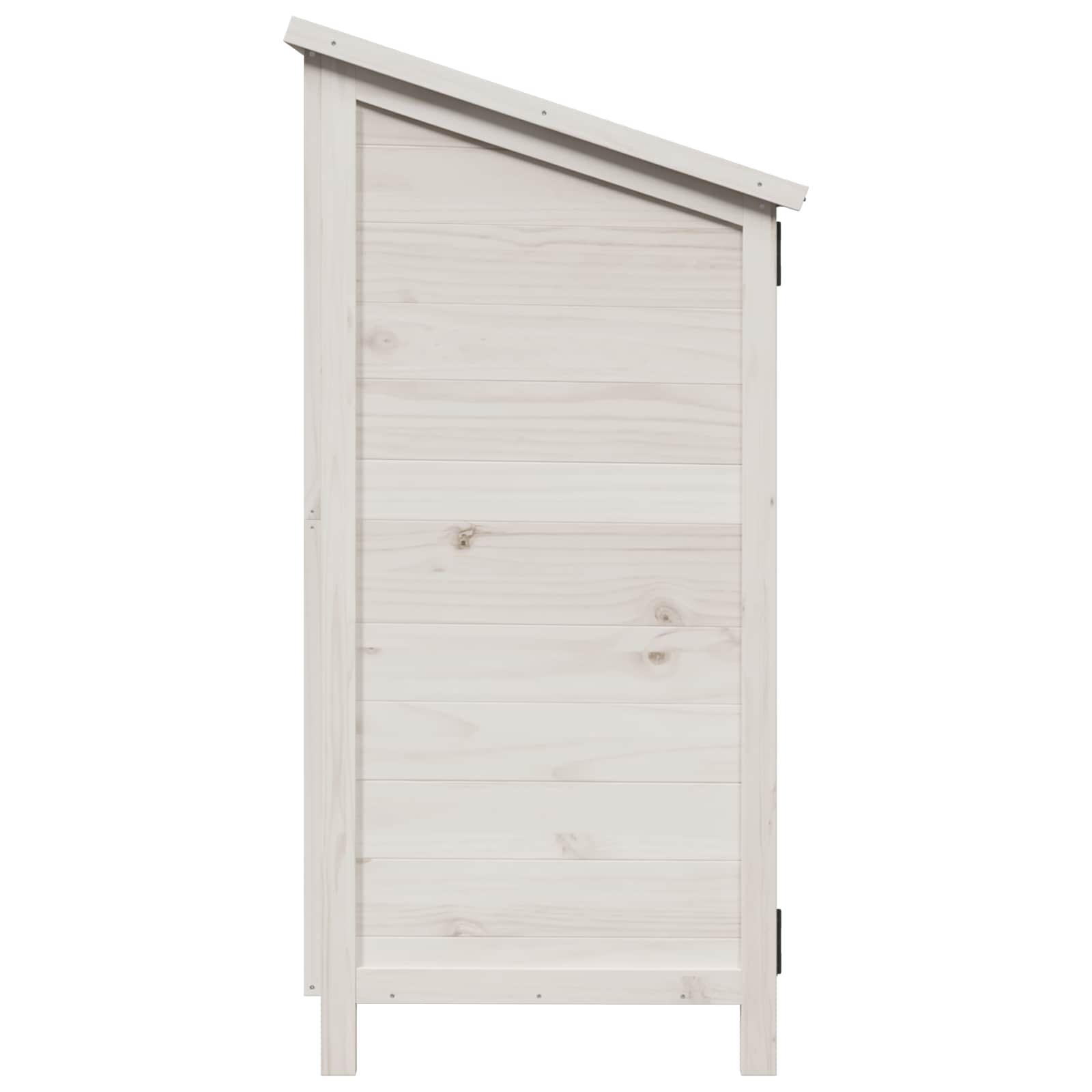 Tuinschuur Wit 106 x 56 x 113,5 cm Bewerkt hout image 6