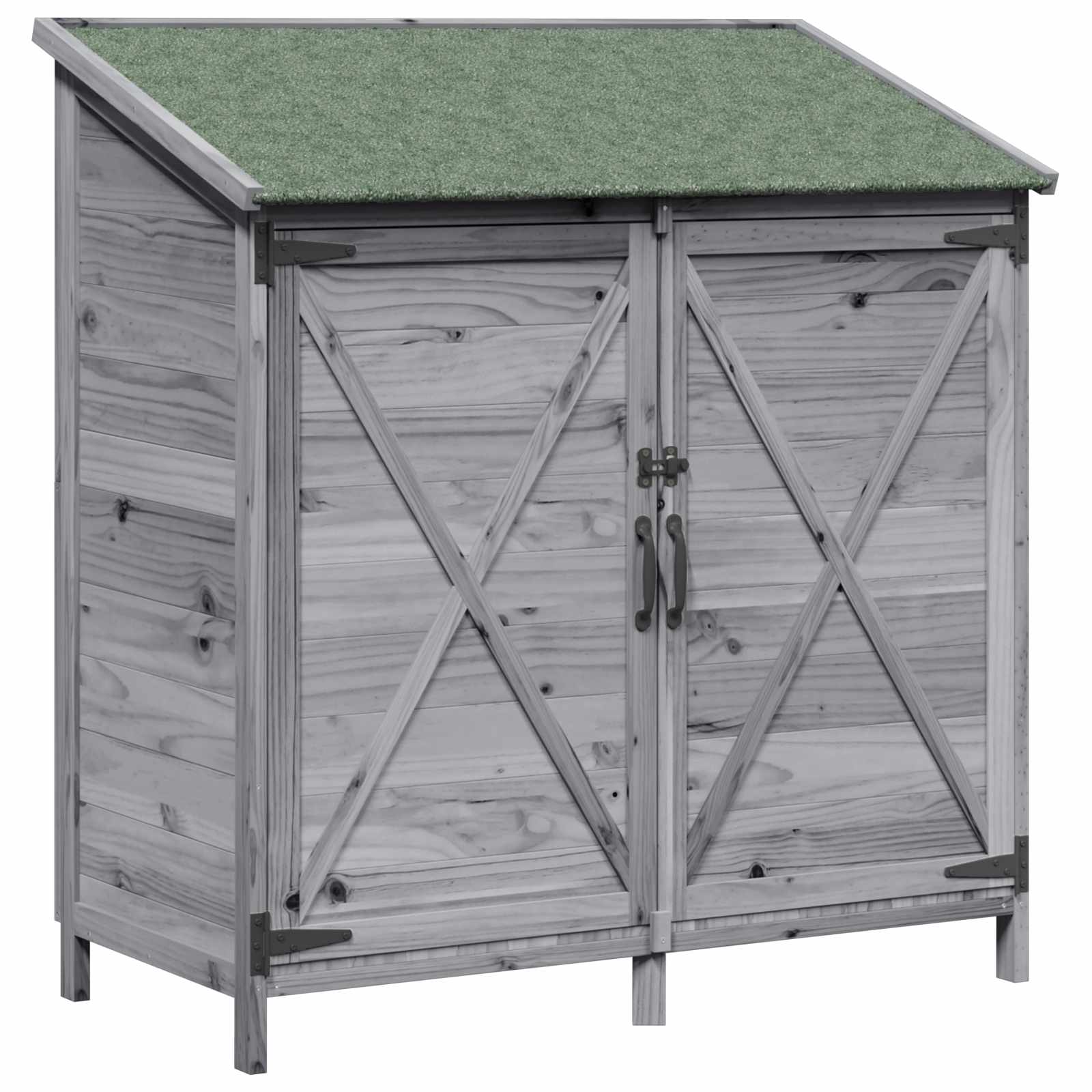 Tuinschuur Grijs 106 x 56 x 113,5 cm Bewerkt hout image 2