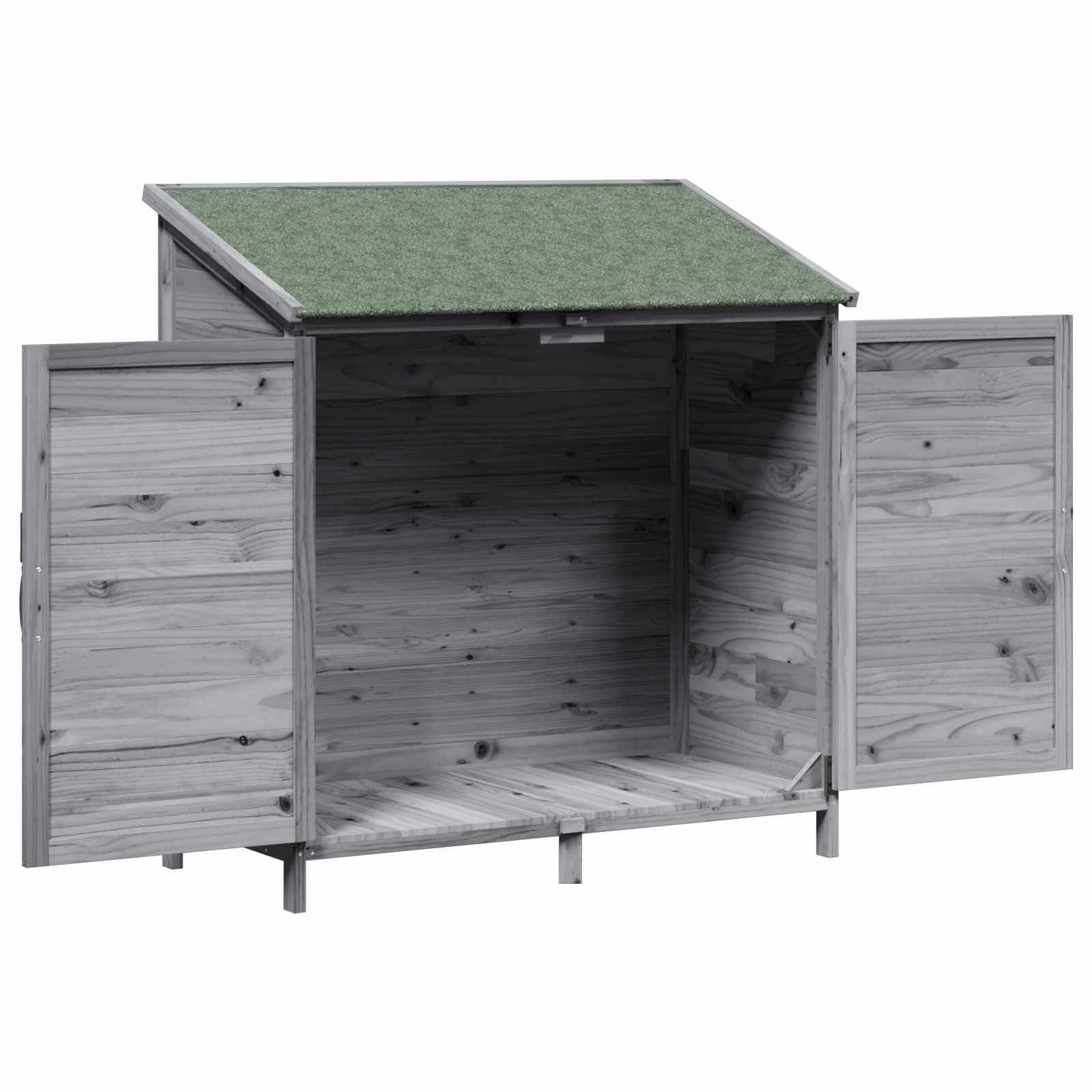 Tuinschuur Grijs 106 x 56 x 113,5 cm Bewerkt hout image 4