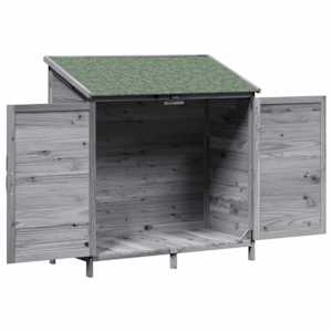 Zahradní shed Šedá 106 x 56 x 113,5 cm Kompozitní dřevo - obrázek 4