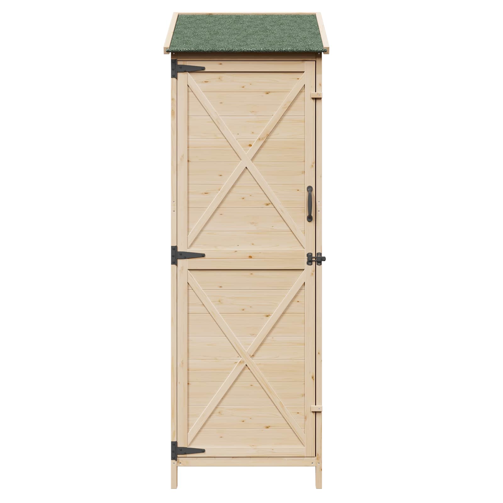 Tuinschuur Naturel 59,5 x 56 x 176,5 cm Bewerkt hout image 5