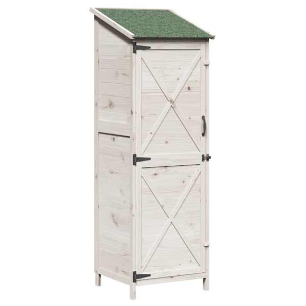 vidaXL Aiashed Valge 59,5 x 56 x 176,5 cm Tugev kuusepuit