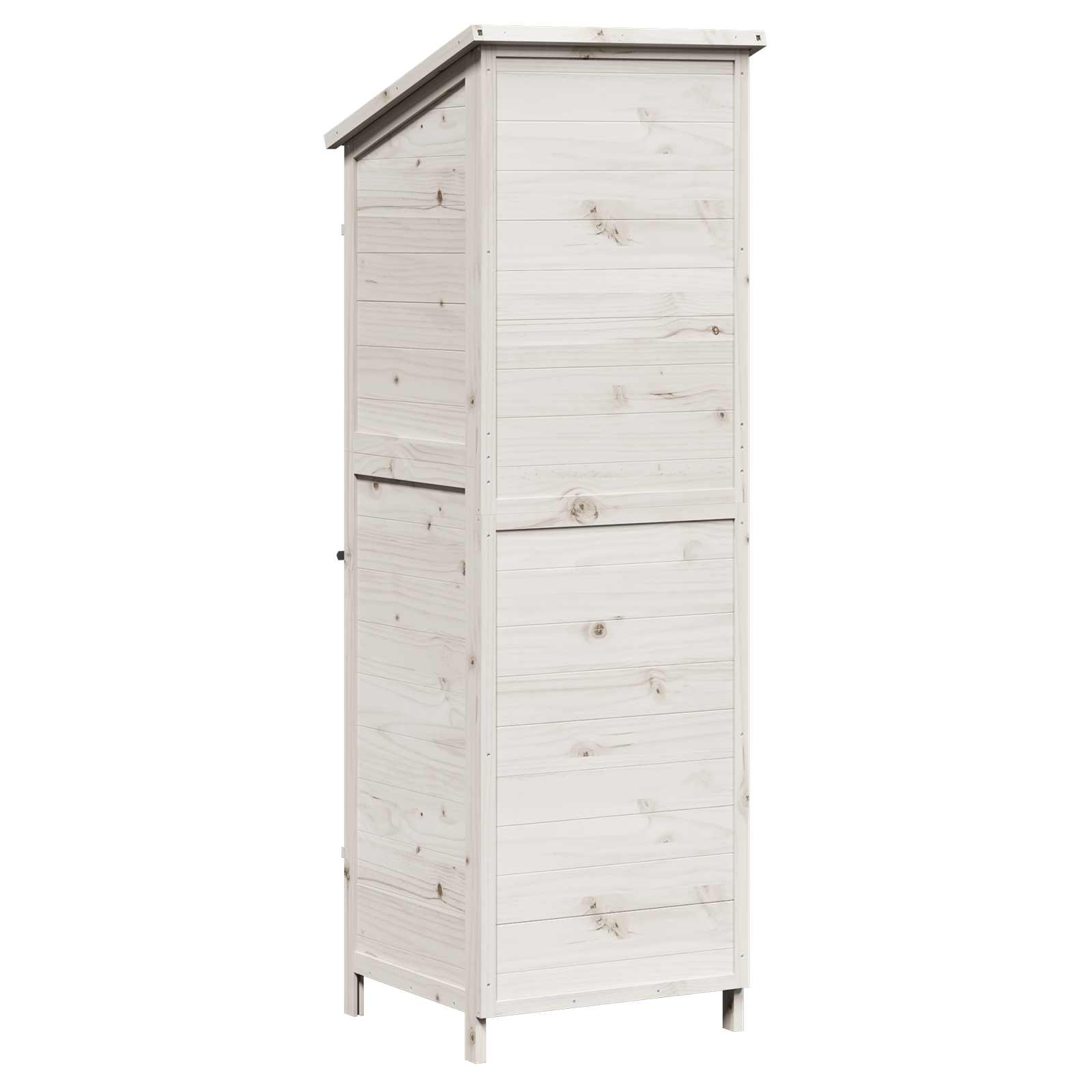 Tuinschuur Wit 59,5 x 56 x 176,5 cm Bewerkt hout image 7