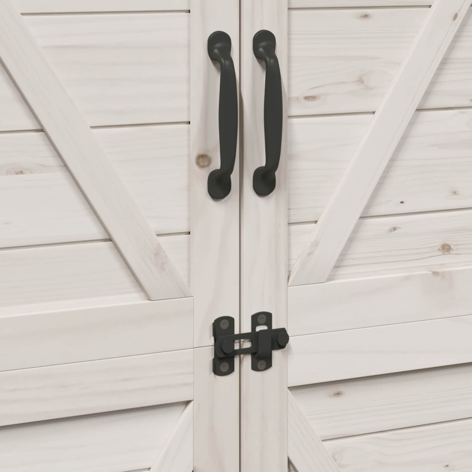 Tuinschuur Wit 106 x 56 x 176,5 cm Bewerkt hout image 9