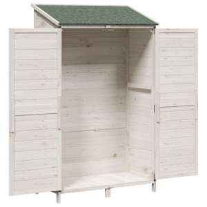 Zahradní shed Bílá 106 x 56 x 176,5 cm Kompozitní dřevo - obrázek 4