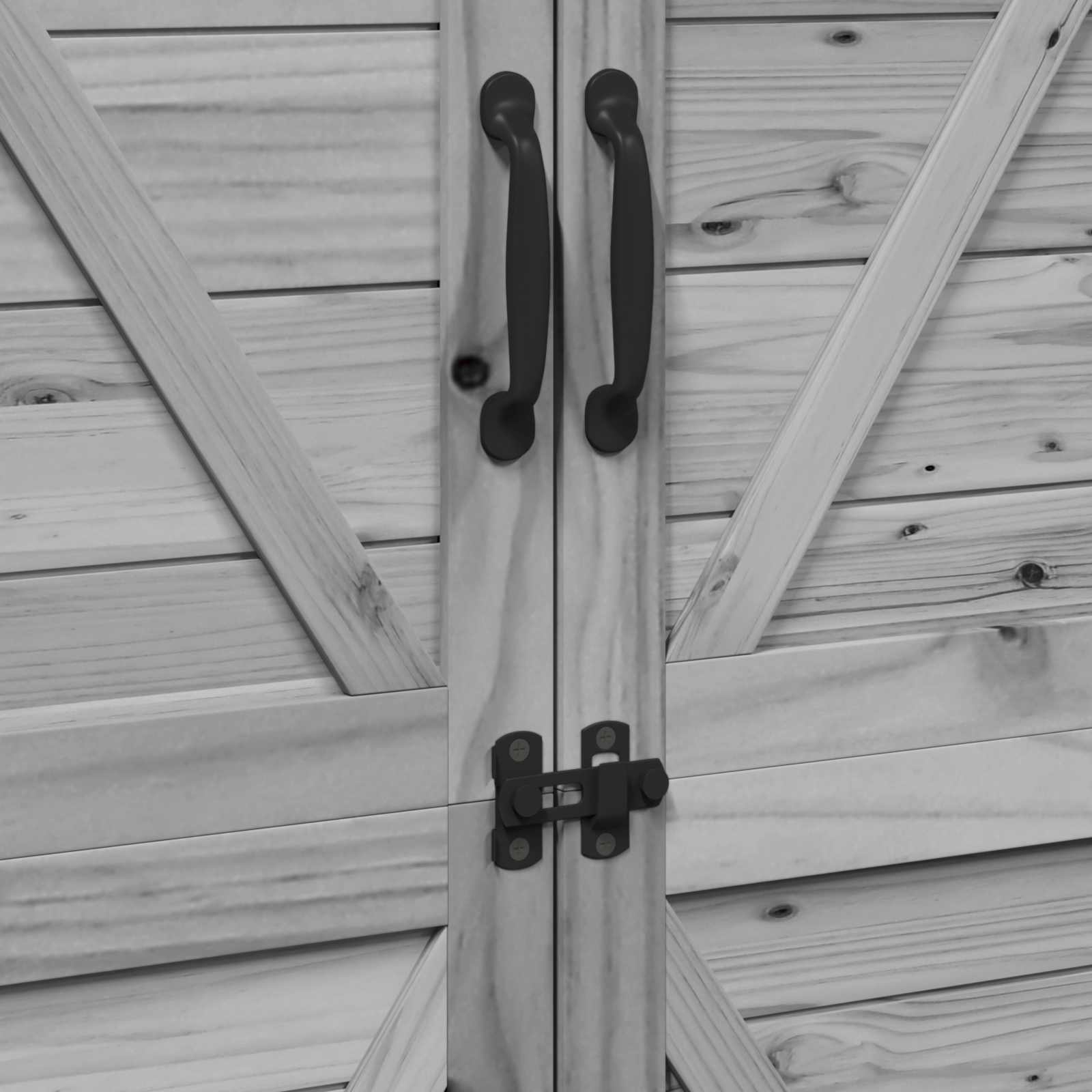Tuinschuur Grijs 106 x 56 x 176,5 cm Bewerkt hout image 9