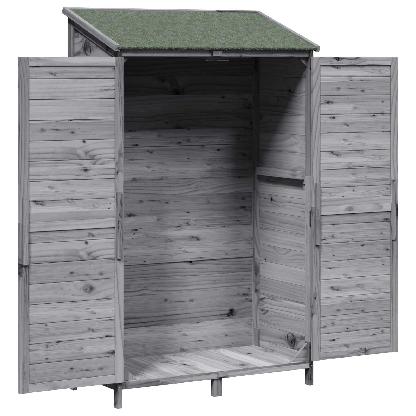Tuinschuur Grijs 106 x 56 x 176,5 cm Bewerkt hout image 4