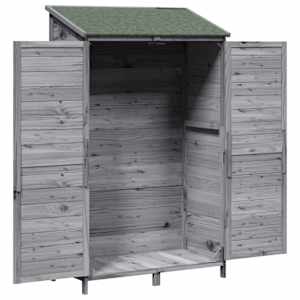 Zahradní shed Šedá 106 x 56 x 176,5 cm Kompozitní dřevo - obrázek 4