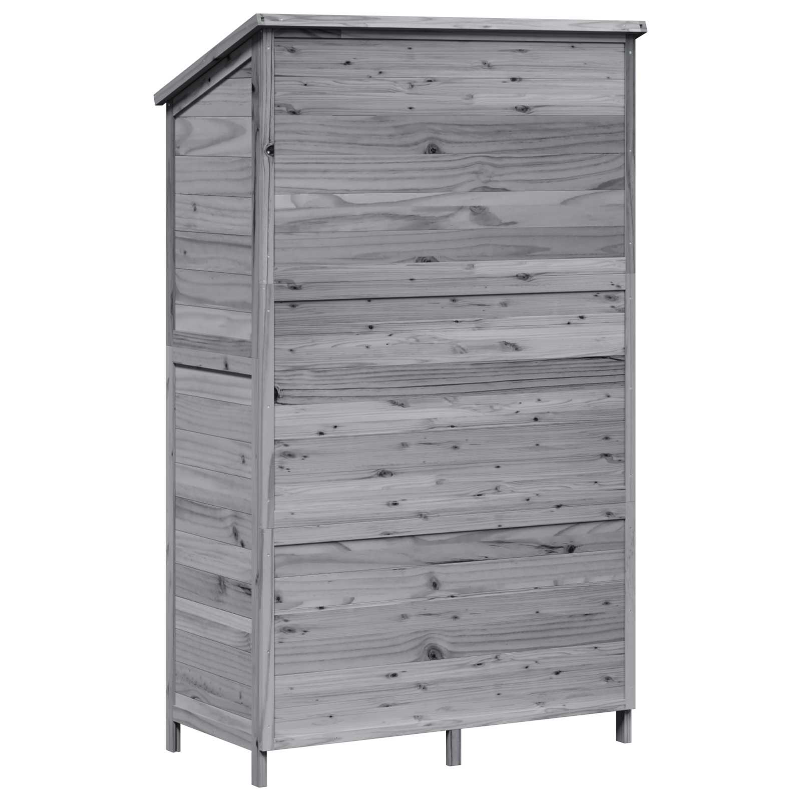 Tuinschuur Grijs 106 x 56 x 176,5 cm Bewerkt hout image 7