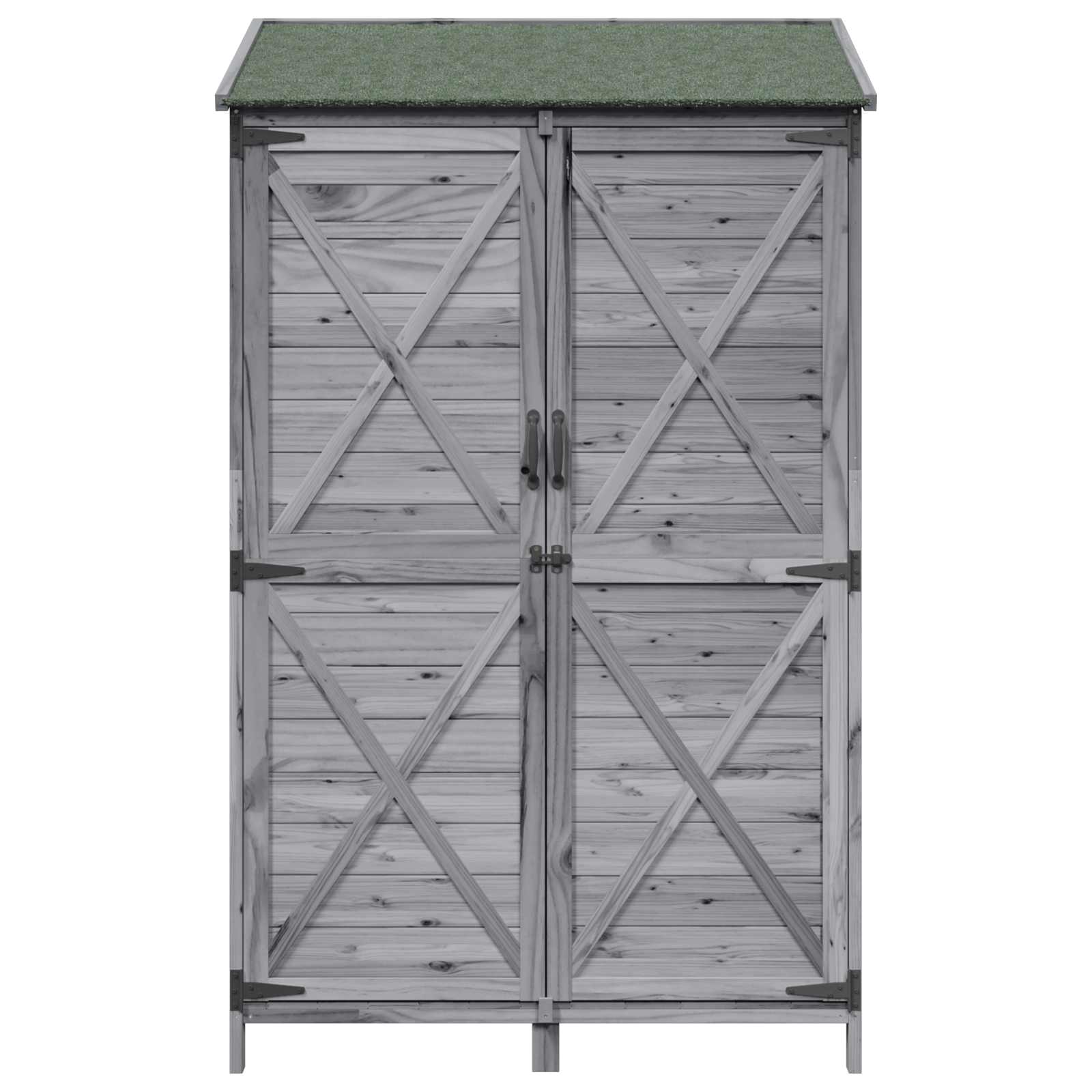 Tuinschuur Grijs 106 x 56 x 176,5 cm Bewerkt hout image 5