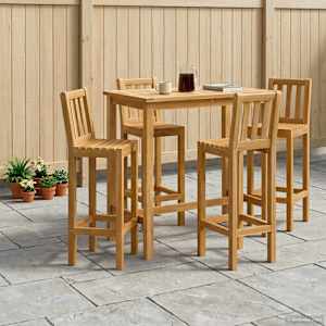 zunanji barski set 5 pcs Neobdelano Trden tikov les