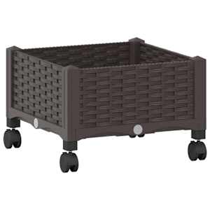 vidaXL Aiakast v&auml;hemalt ratastega Pruun 40 x 40 x 29 cm PP