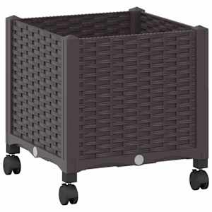 vidaXL Aiakast v&auml;hemalt ratastega Pruun 40 x 40 x 44 cm PP