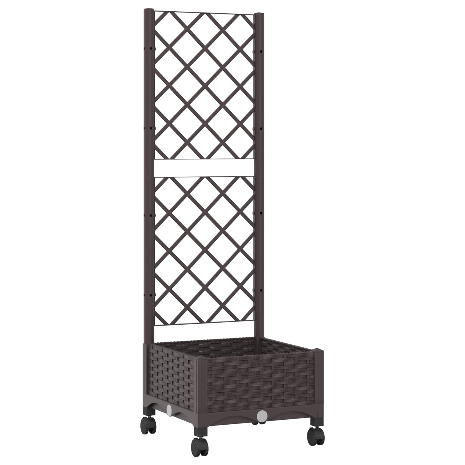 Vrtni sadilnik s srežnikom in kolesi Rjava 40 x 40 x 131,5 cm - slika 2
