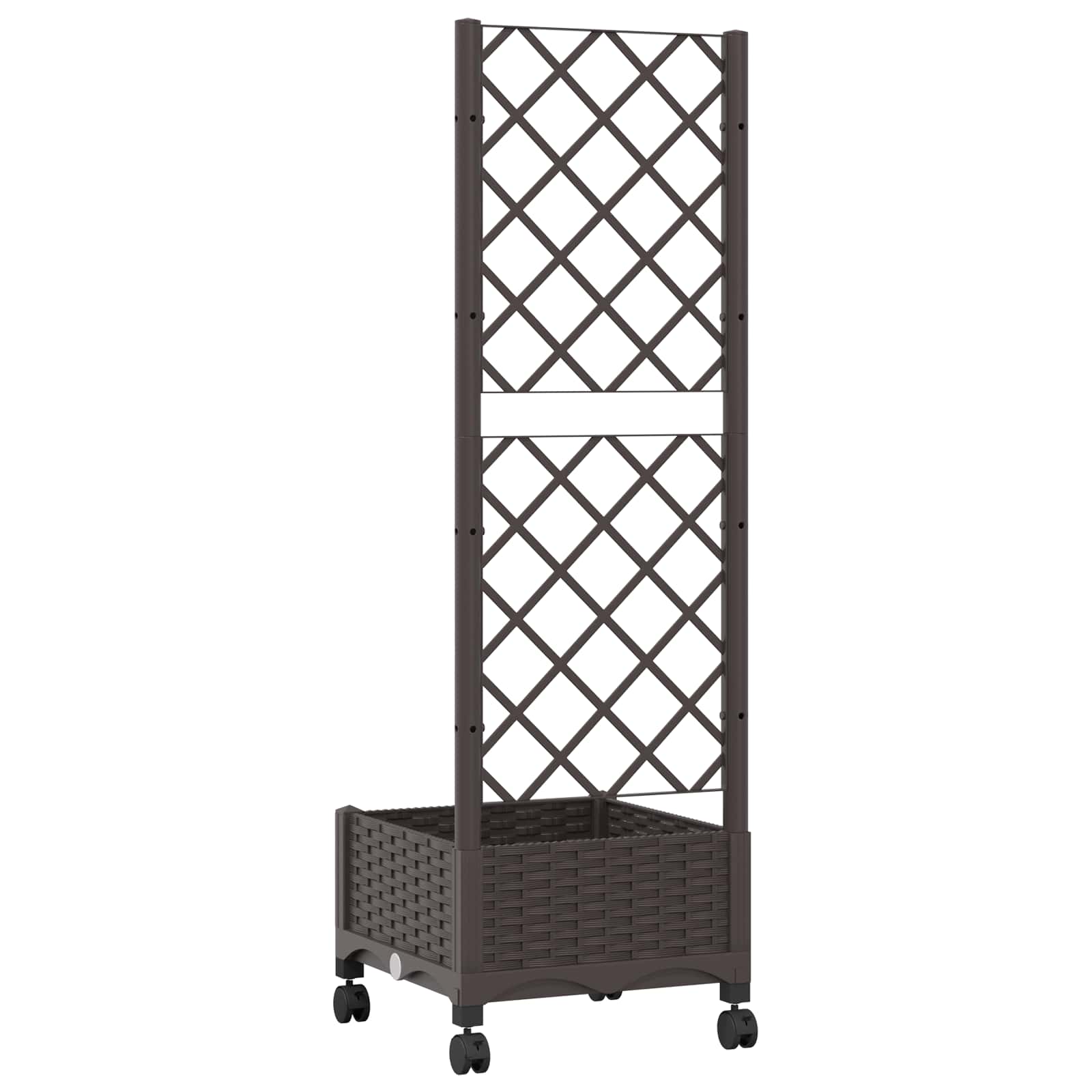 Vrtni sadilnik s srežnikom in kolesi Rjava 40 x 40 x 131,5 cm - slika 5