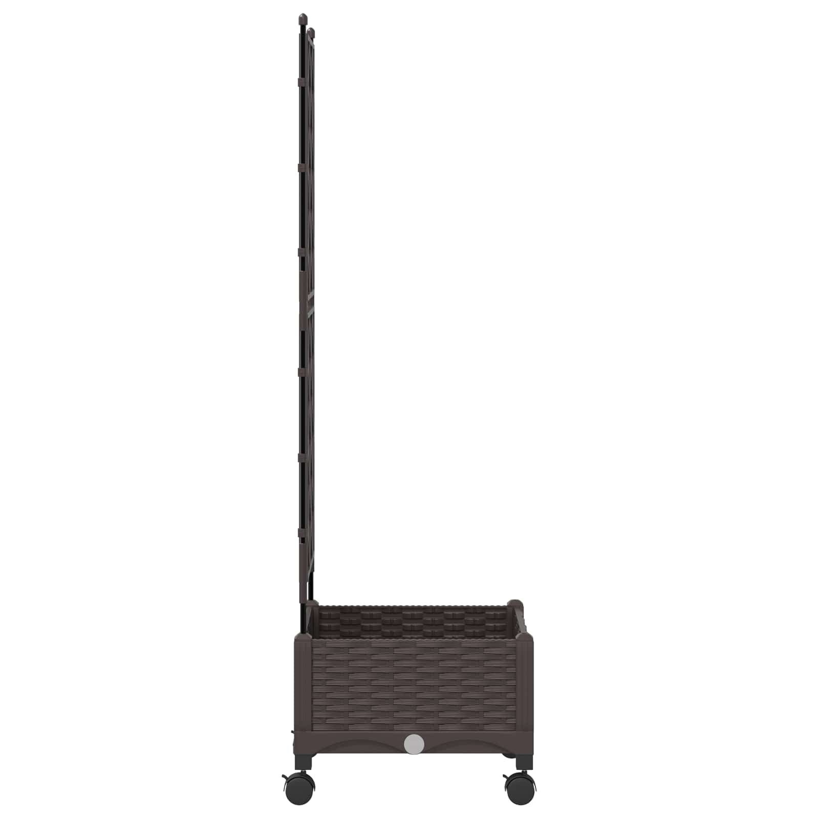 Tuinplantbak met schutting en wielen Bruin 40 x 40 x 131,5 cm image 3