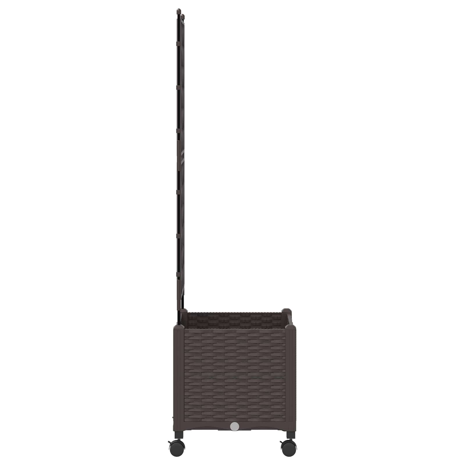 Tuinplantbak met schutting en wielen Bruin 40 x 40 x 149 cm PP image 3