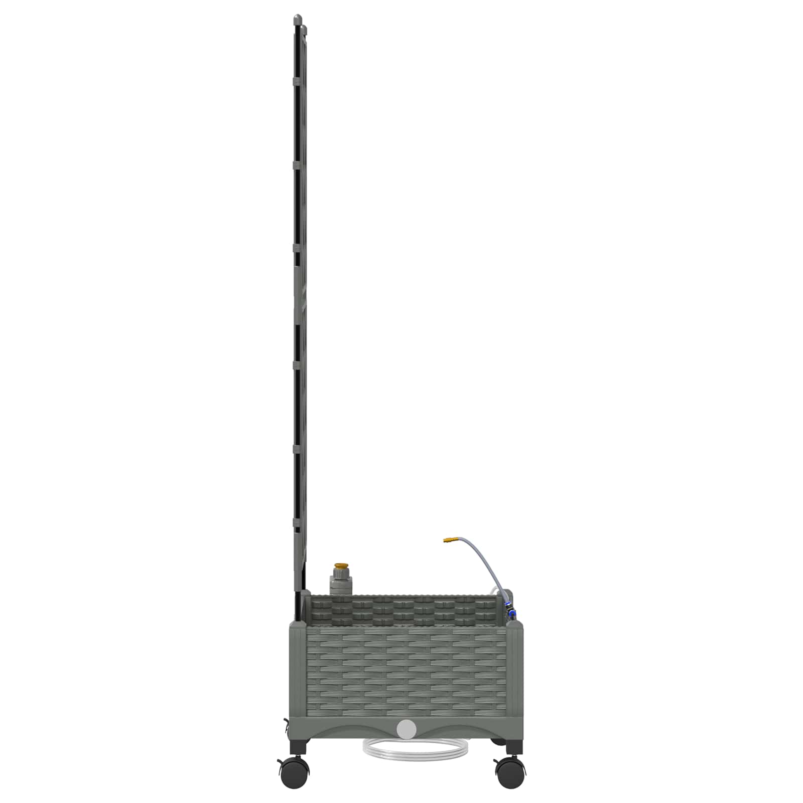 Tuin Pot met Irrigatie en Wielen Lichtgrijs 40 x 40 x 132 cm PP image 3
